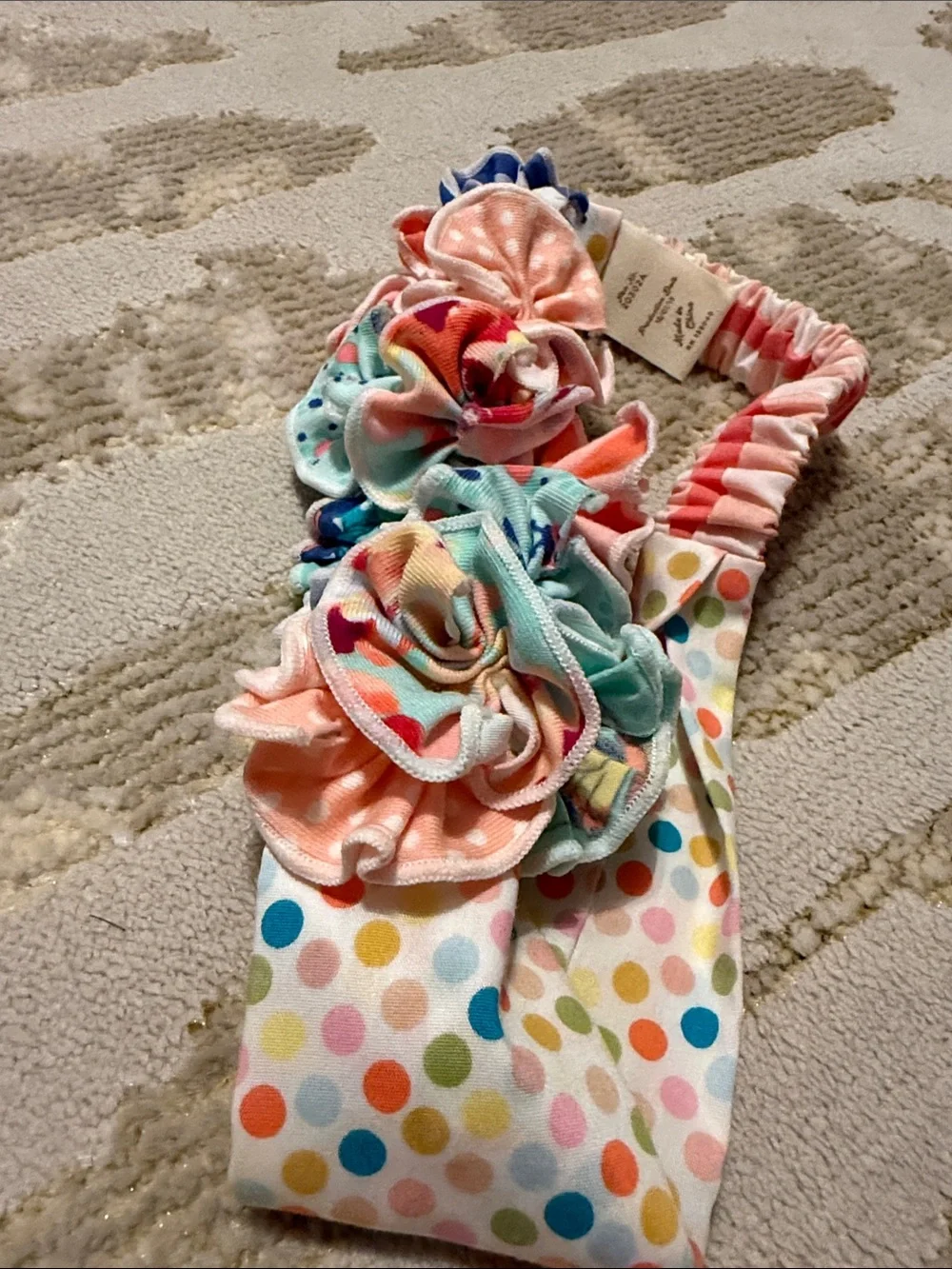 Matilda Jane Friends Forever Kids Multicolor Floral & Polka Dot Fabric Headband